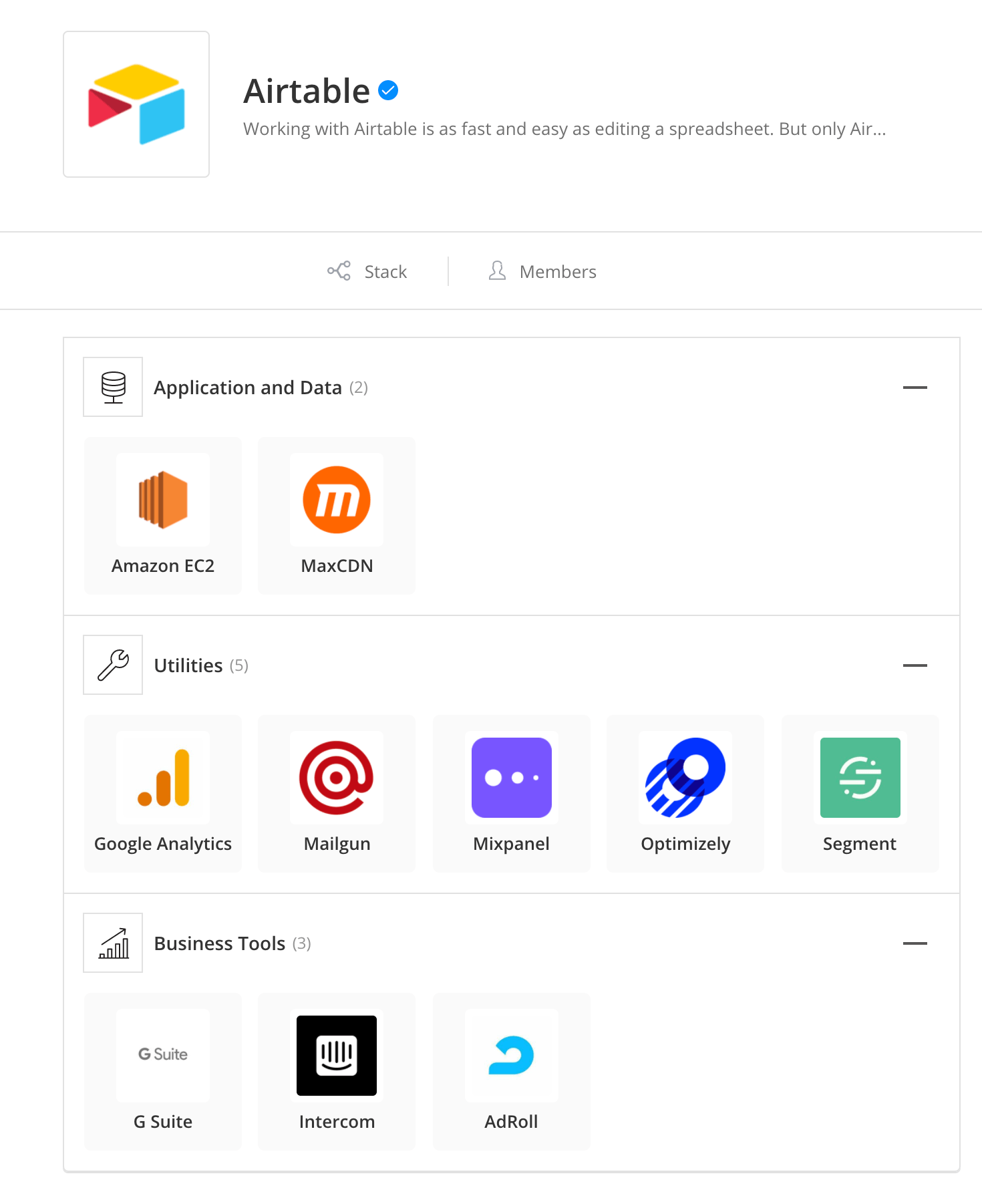 From https://stackshare.io/airtable/airtable